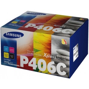 Originální HP Samsung 406 Čtyřbalení tonerových kazet (CLT-P406C / SU375A) CMYK Multi Pack