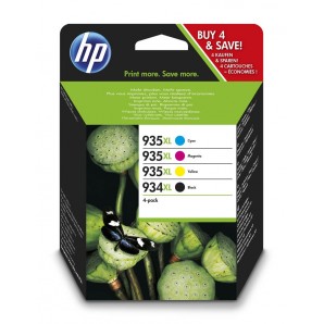 Originální HP 934XL+935XL Čtyřbalení inkoustových kazet X4E14AE